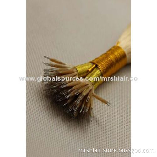 Nano Ring Remy hair extension, 613#, 1gram 100pcs/pack, straight silky hair